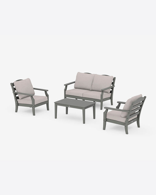 Savannah 4-Piece Seating Set with Loveseat in Sage Slate Grey - Draper James