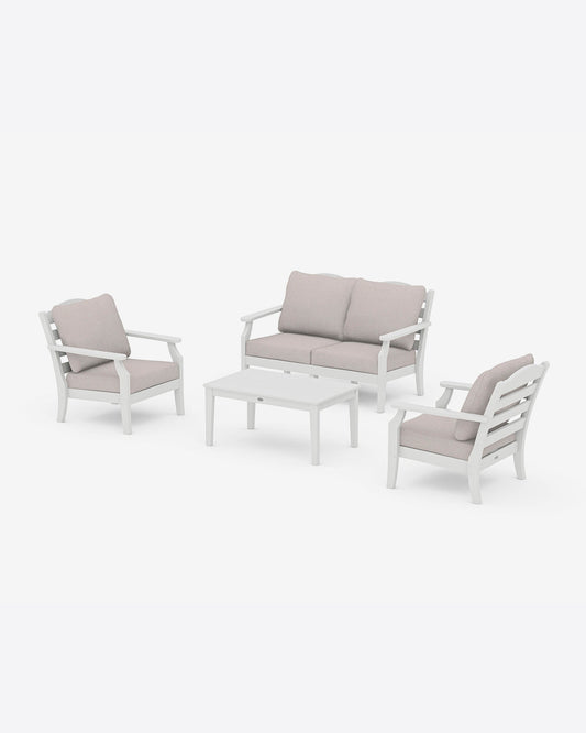 Savannah 4-Piece Seating Set with Loveseat in White White - Draper James