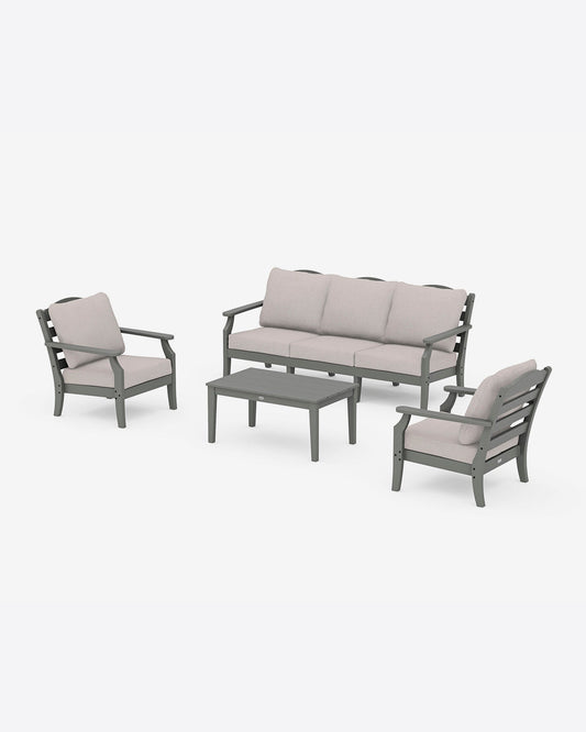Savannah 4-Piece Seating Set with Sofa in Blue Slate Grey - Draper James