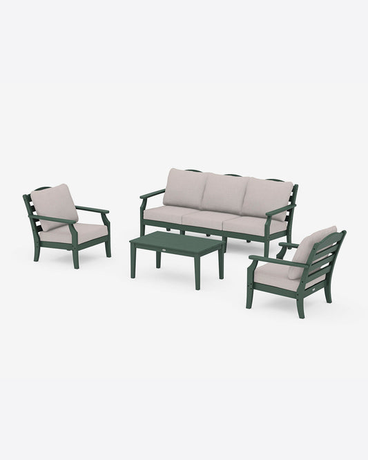 Savannah 4-Piece Seating Set with Sofa in Cream Forest - Draper James