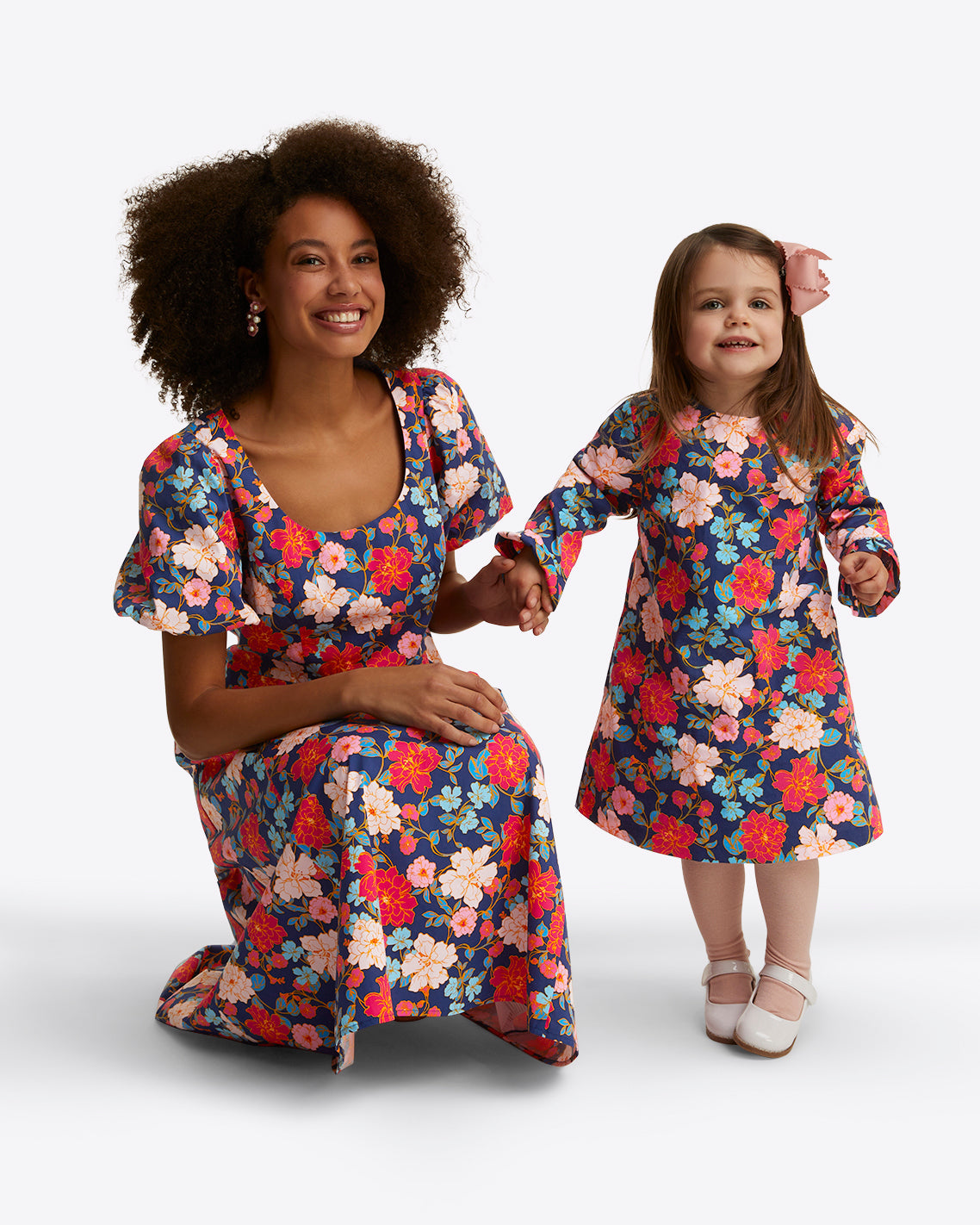 Julianne Midi Dress in Stretch Poplin Blooming Peony - Draper James