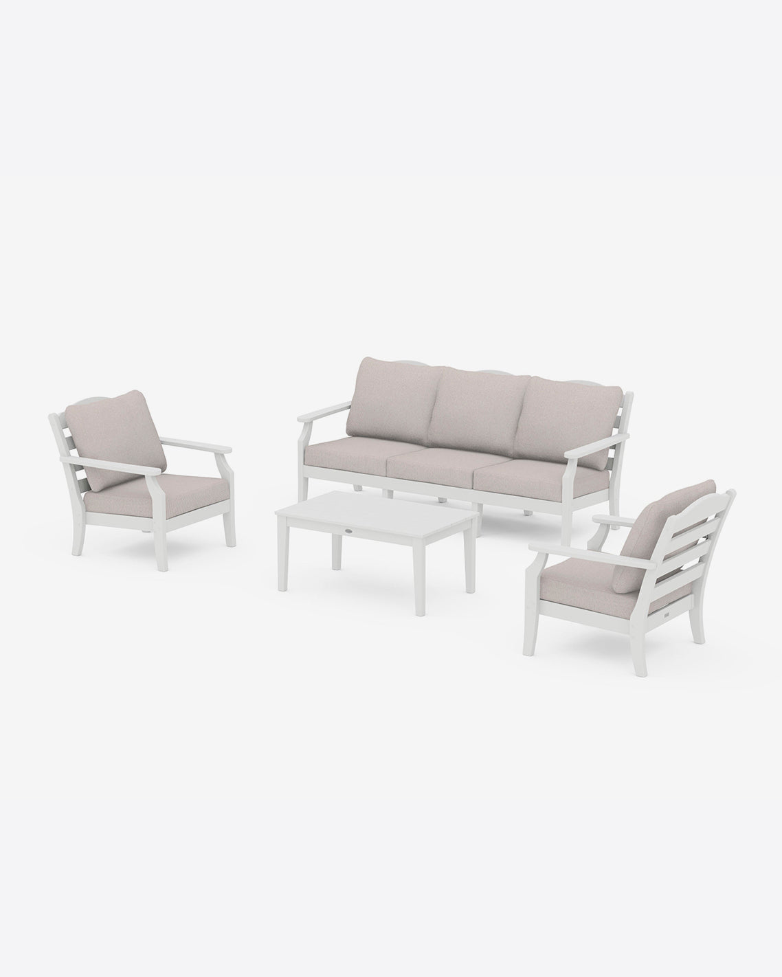 Savannah 4-Piece Seating Set with Sofa in White White - Draper James