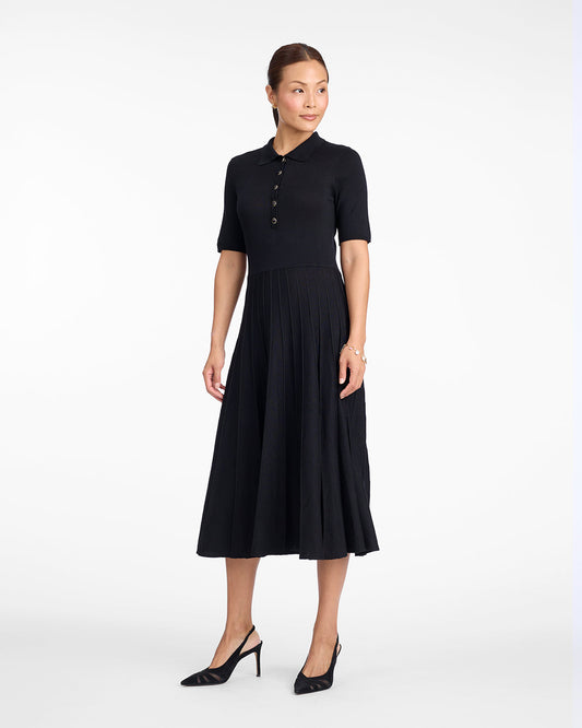Collared Midi Dress Black - Draper James