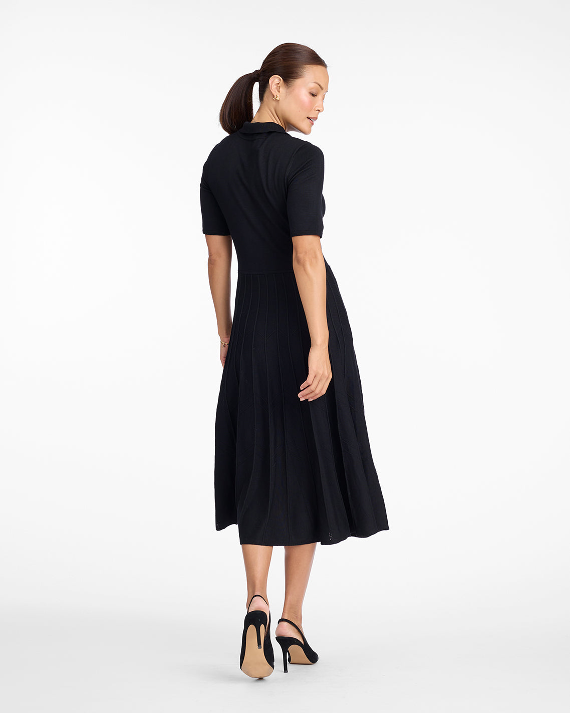 Collared Midi Dress Black - Draper James