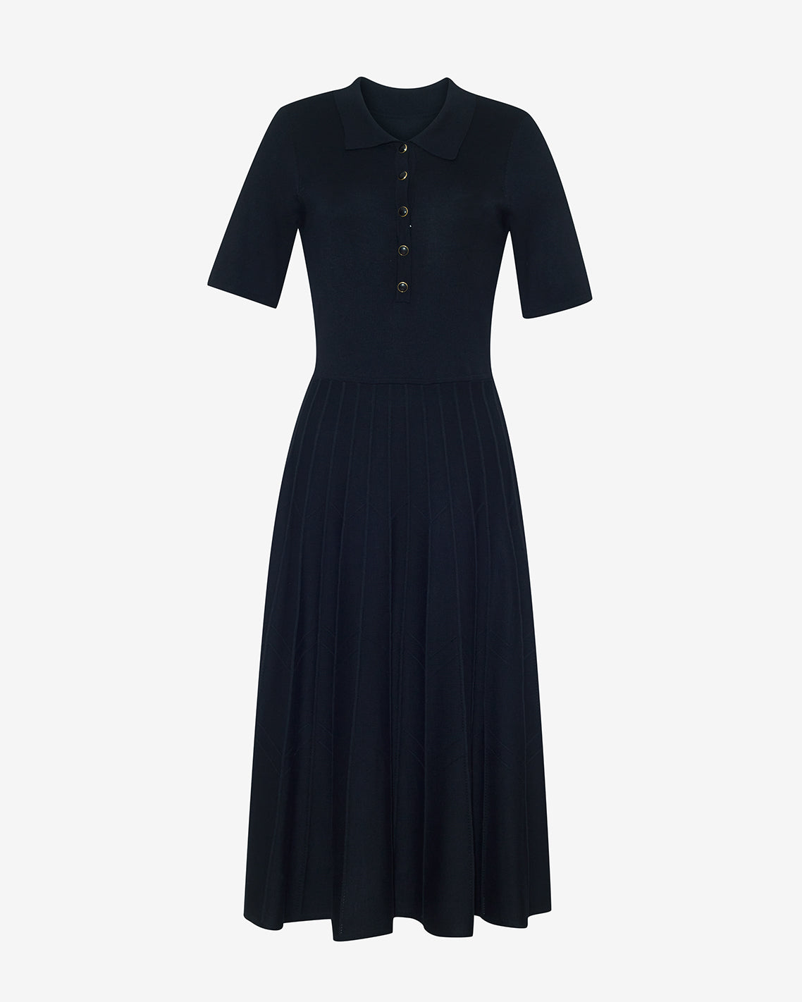 Collared Midi Dress Black - Draper James