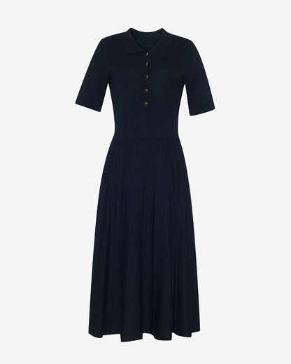 Collared Midi Dress Black - Draper James