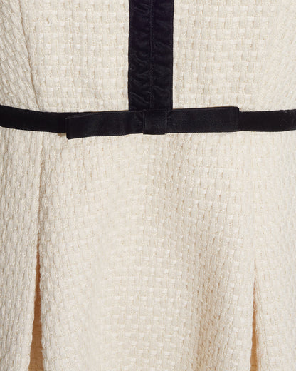 Sarabeth Tweed Mini Dress in Vanilla Magnolia White - Draper James